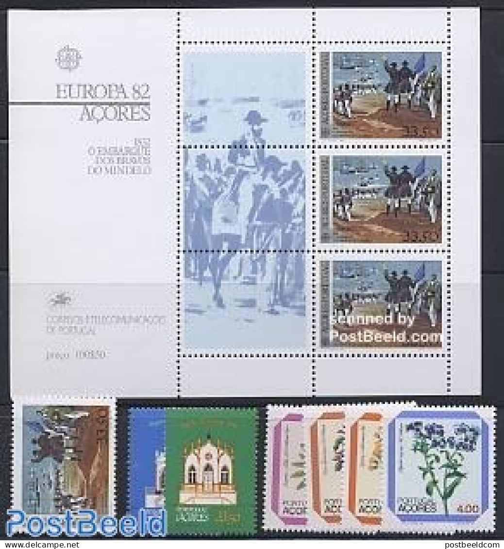 Azores 1982 Yearset 1982 (7v+1s/s), Mint NH, Various - Yearsets (by Country) - Sin Clasificación