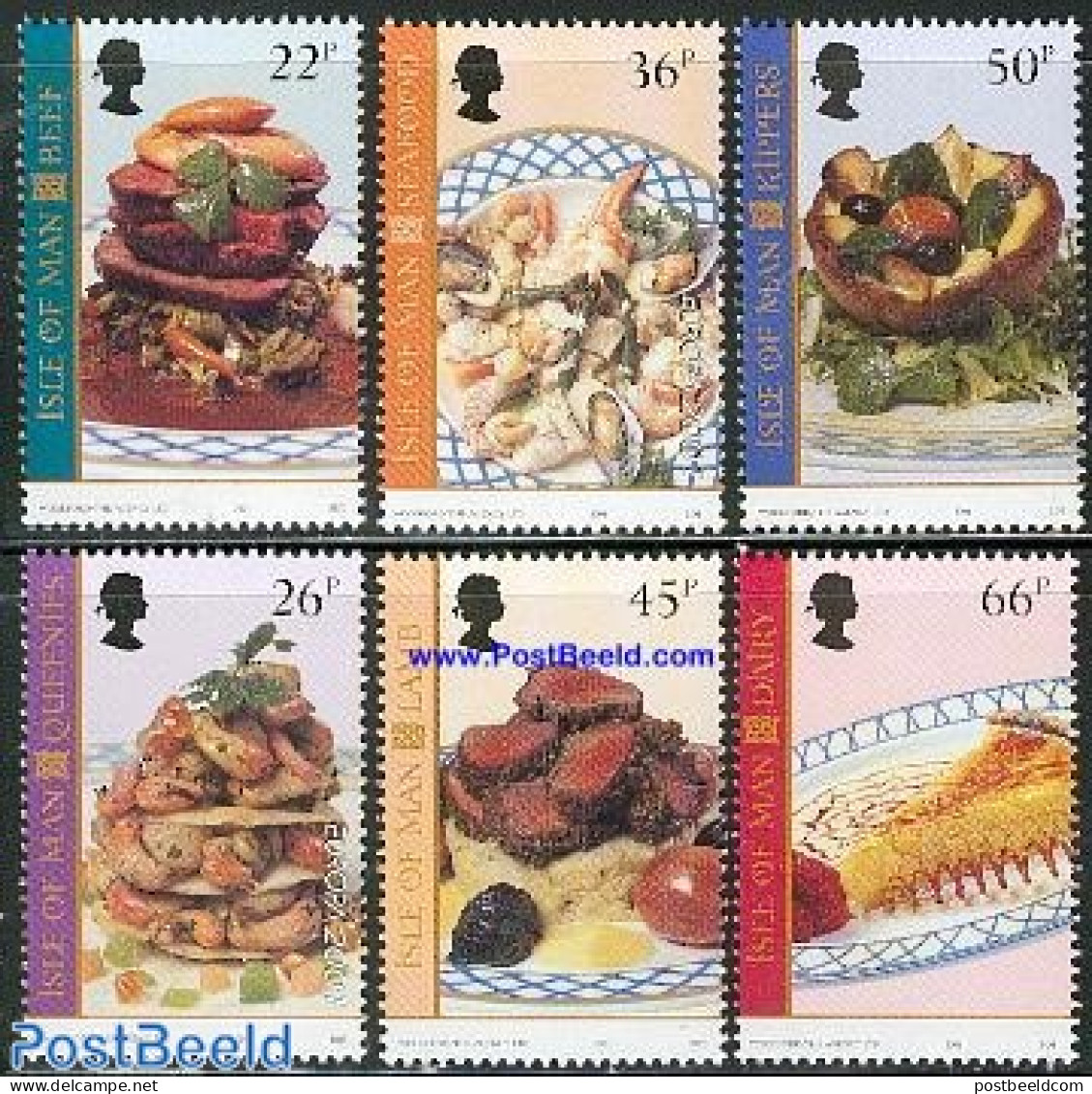 Isle Of Man 2001 Woodfords Food 6v, Mint NH, Health - History - Food & Drink - Europa (cept) - Alimentación