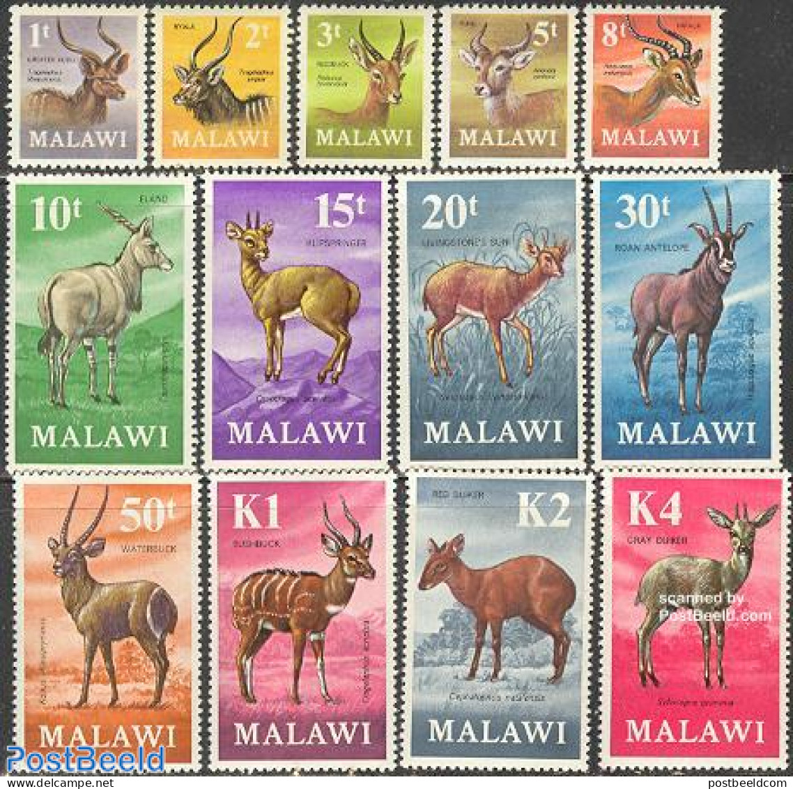 Malawi 1971 Definitives, Animals 13v, Mint NH, Nature - Animals (others & Mixed) - Malawi (1964-...)