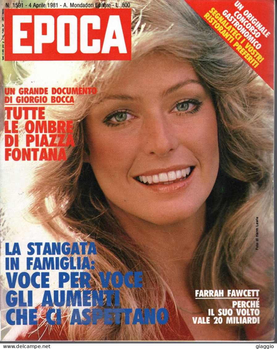 °°° RIVISTA EPOCA N° 1591 DEL 4 APRILE 1981 °°° - Sonstige & Ohne Zuordnung