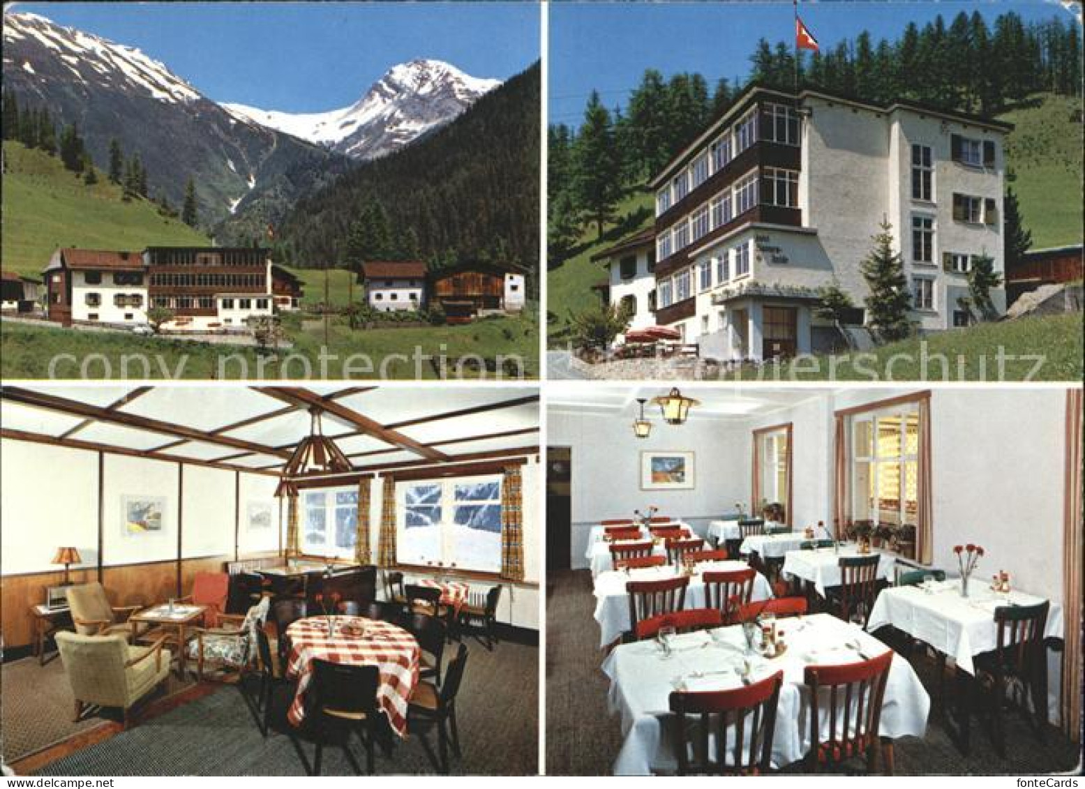 11891323 Wiesen Albula Hotel Restaurant Sonnhalde Gastraeume  - Autres & Non Classés