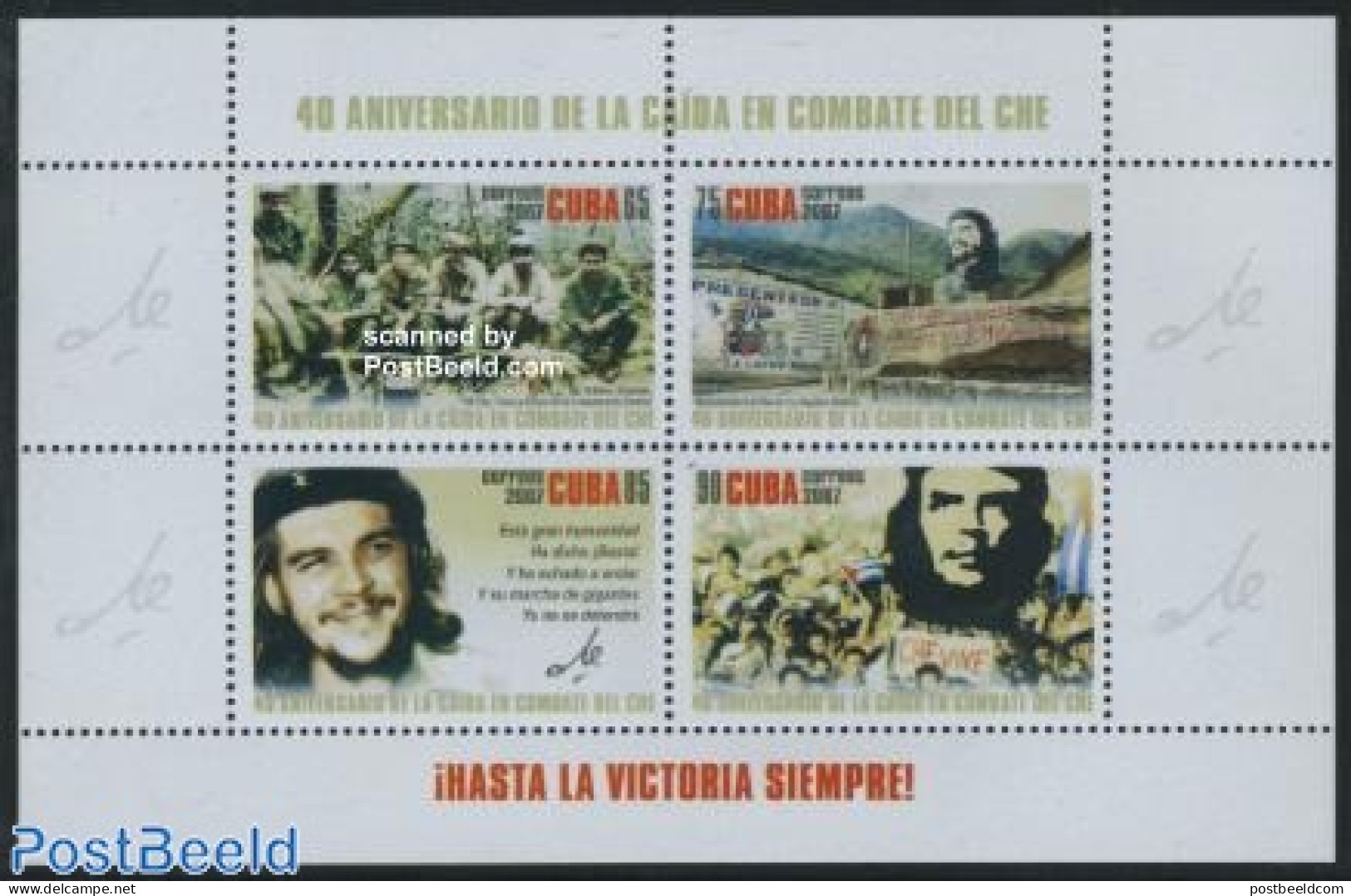 Cuba 2007 Che Guevara 4v M/s, Mint NH - Ungebraucht