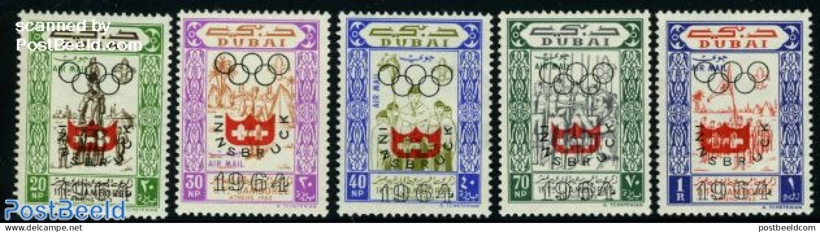 Dubai 1964 Olympic Winter Games 5v, Mint NH, Sport - Olympic Winter Games - Scouting - Dubai