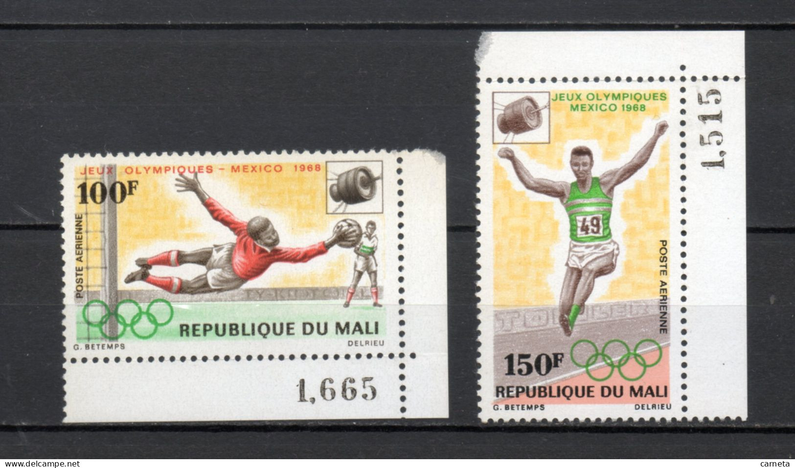 MALI  PA  N° 62 + 63    NEUFS SANS CHARNIERE  COTE 5.00€    FOOTBALL JEUX OLYMPIQUES MEXICO SPORT - Malí (1959-...)