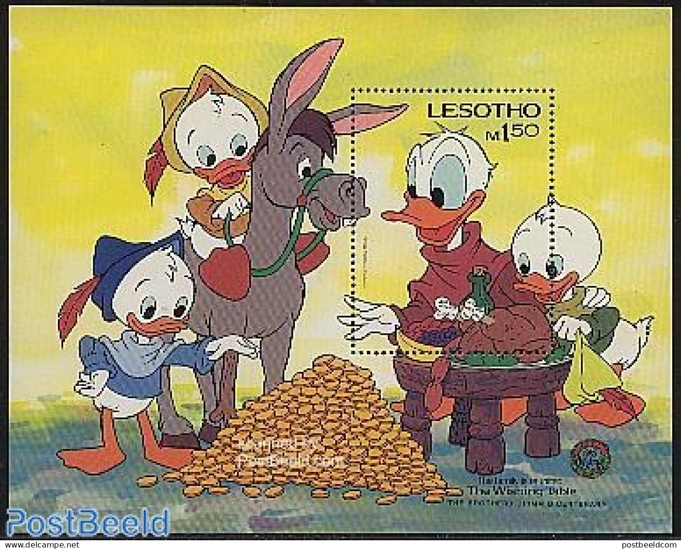 Lesotho 1985 Christmas, Grimm Brothers S/s, Mint NH, Art - Disney - Disney