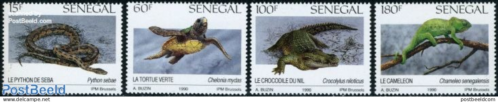 Senegal 1991 Reptiles 4v, Mint NH, Nature - Reptiles - Snakes - Turtles - Senegal (1960-...)