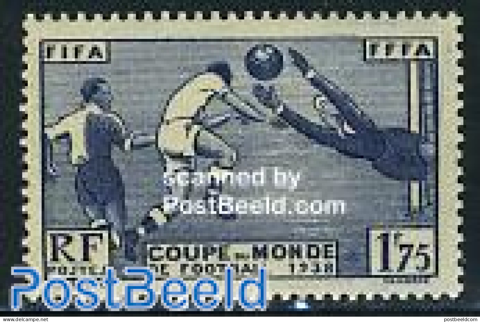 France 1938 World Cup Football 1v, Unused (hinged), Sport - Football - Unused Stamps