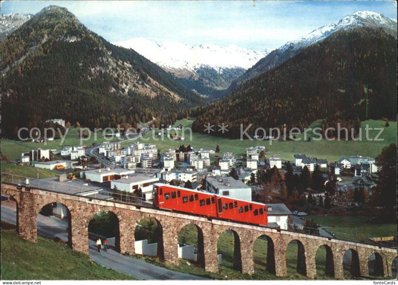 11891291 Davos GR Parsennbahn Mit Seehorn Und Pischahorn Davos Platz - Autres & Non Classés