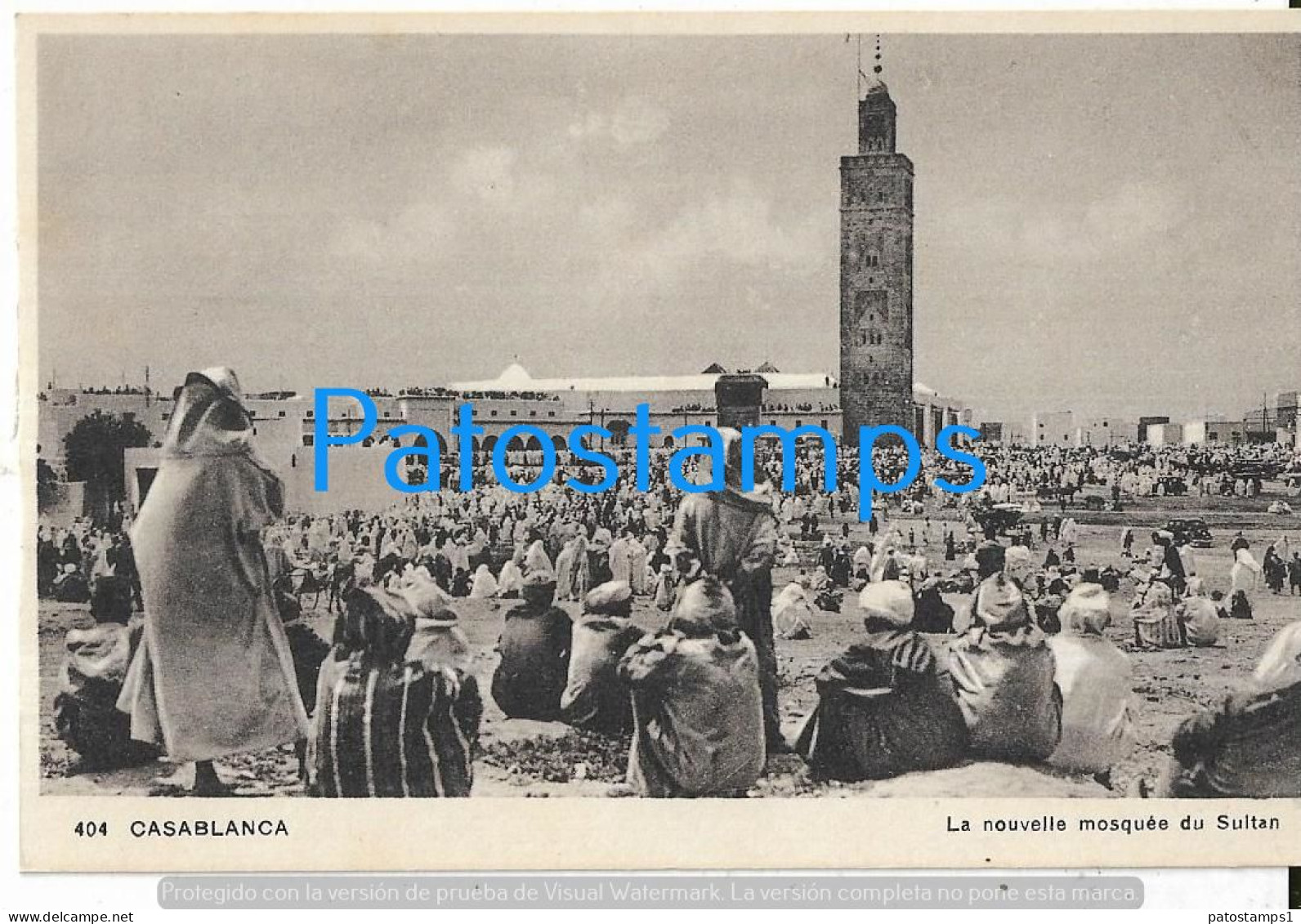 227931 AFRICA CASABLANCA MOROCCO THE NEW SULTAN MOSQUE POSTAL POSTCARD - Sin Clasificación