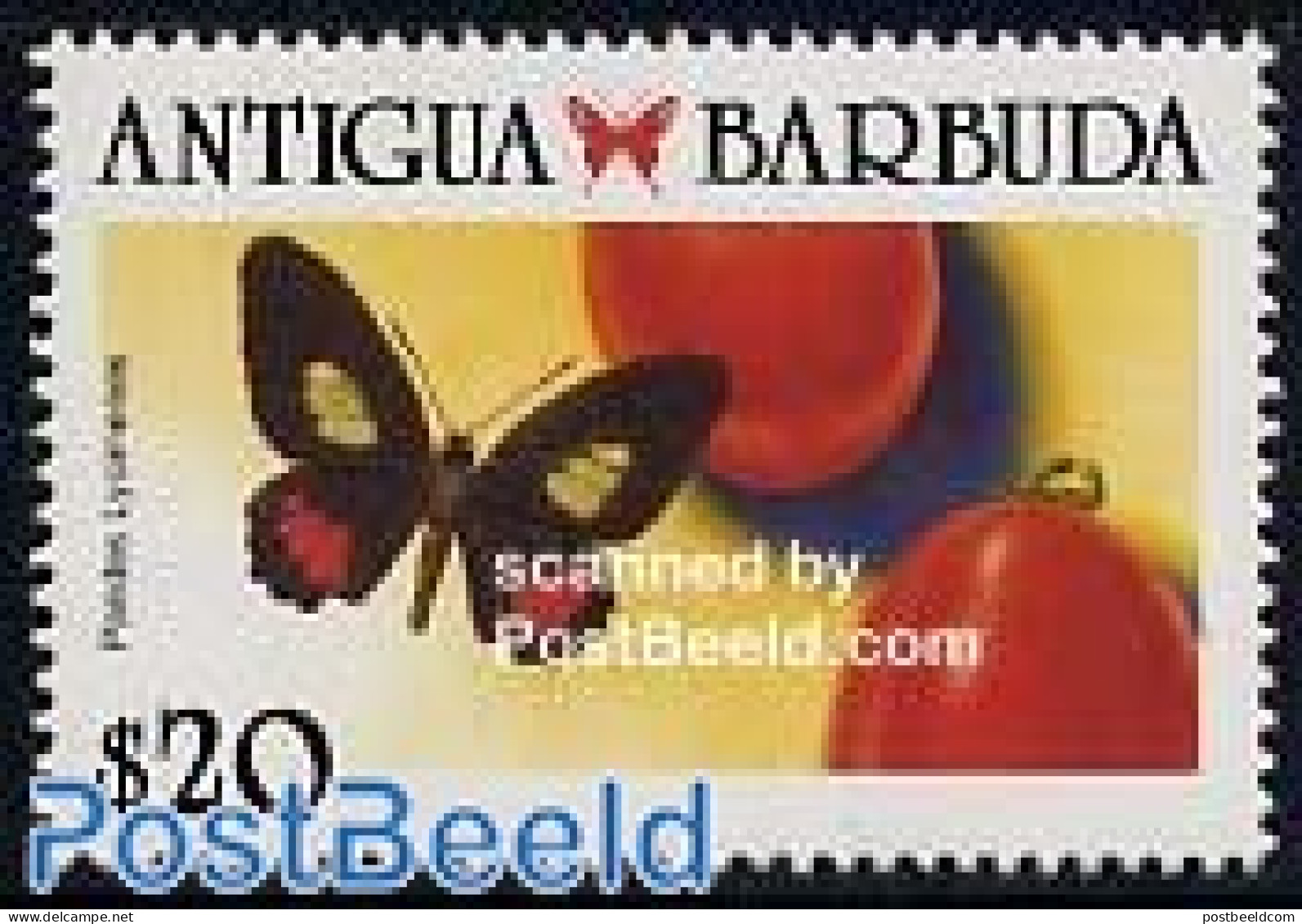Antigua & Barbuda 1990 Butterfly 1v, Mint NH, Nature - Butterflies - Antigua And Barbuda (1981-...)