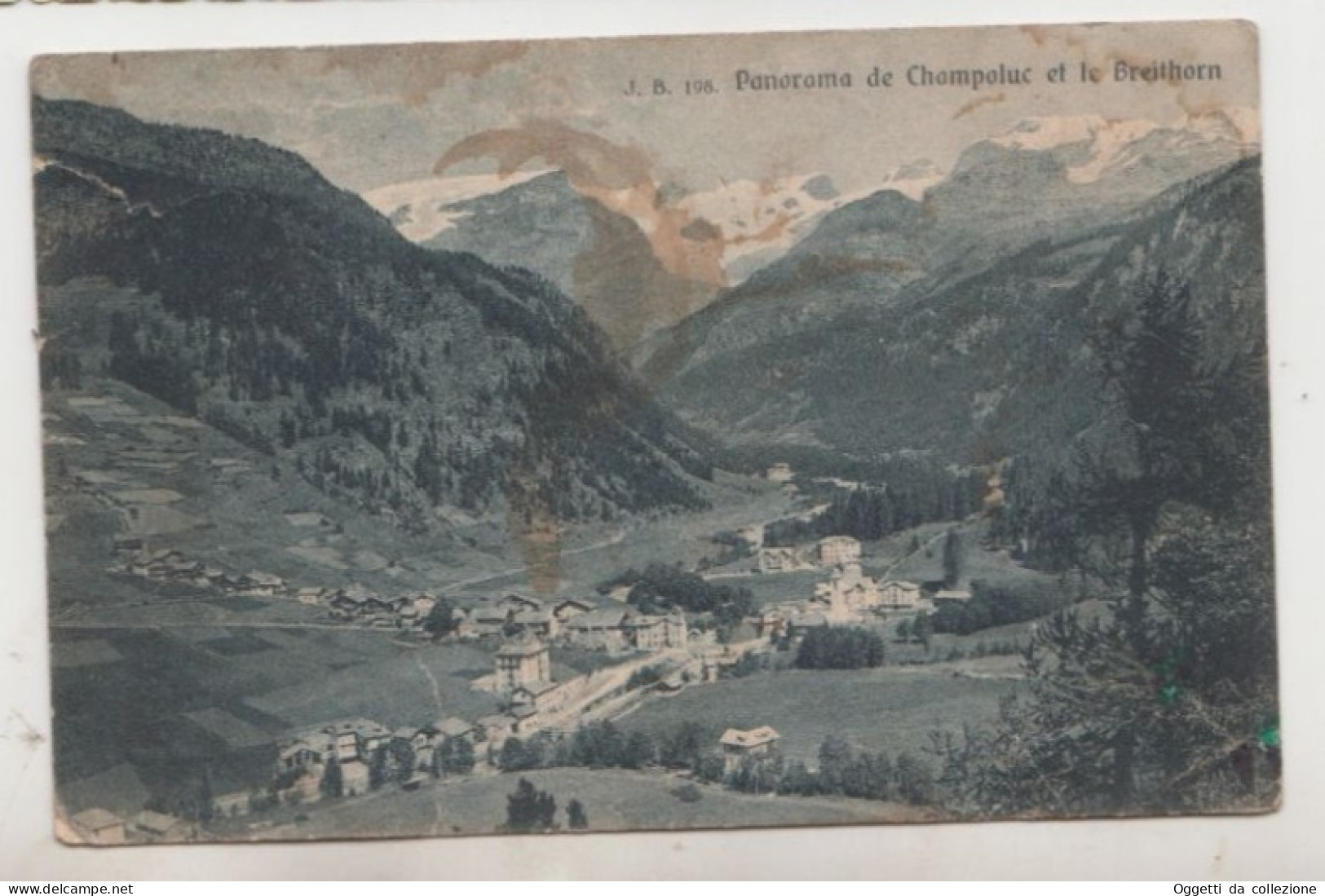 Panorama De Champoluc  Et Le Breithorn - Scritta  - (1356) - Autres & Non Classés