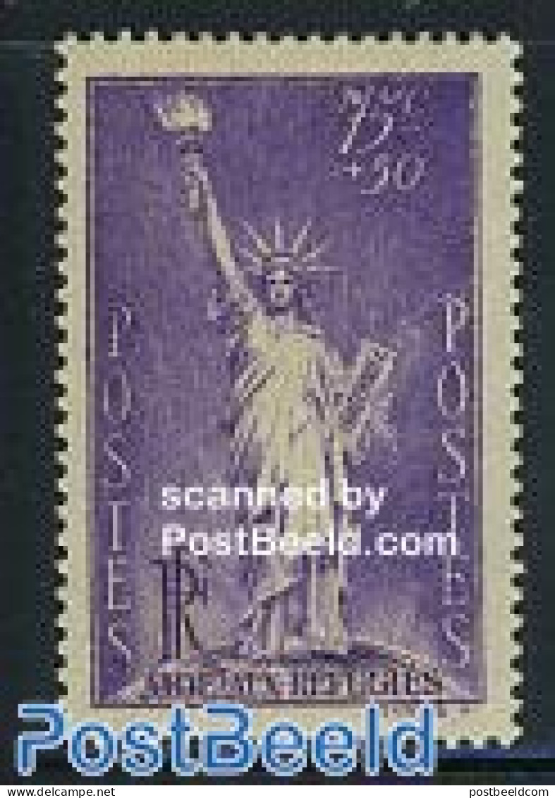 France 1936 Statue Of Liberty 1v, Unused (hinged), Art - Sculpture - Ongebruikt