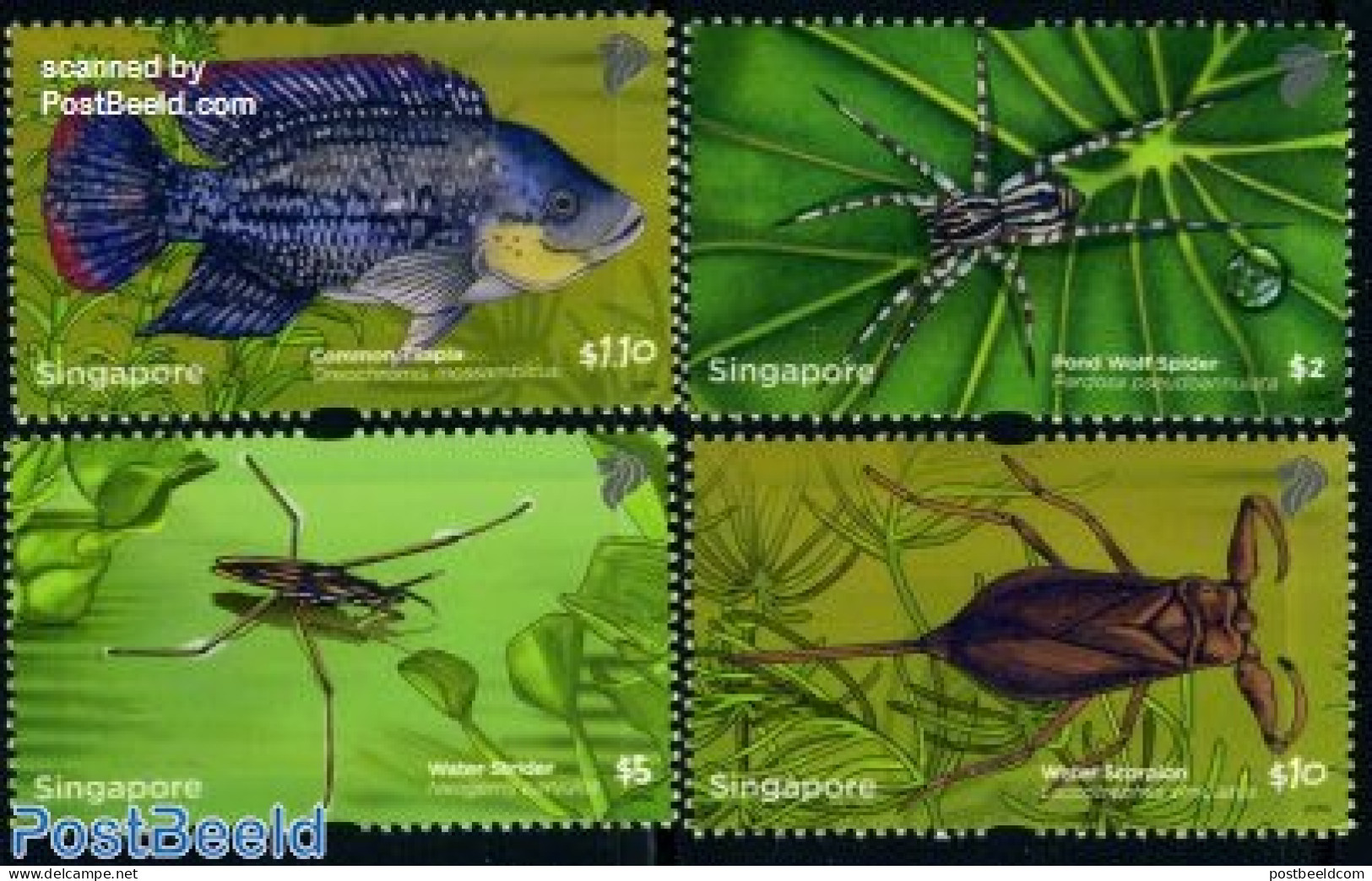 Singapore 2011 Definitives, Animals 4v (with 2011A), Mint NH, Nature - Animals (others & Mixed) - Fish - Insects - Poissons