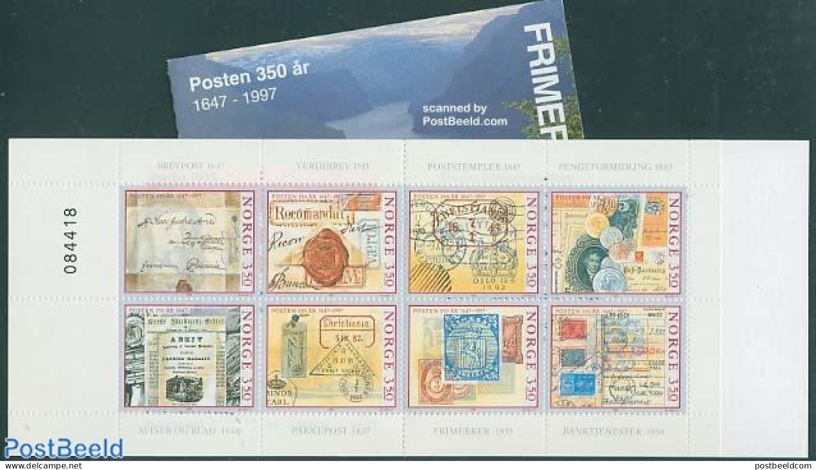 Norway 1995 Norwegian Post 8v In Booklet, Mint NH, Various - Post - Stamp Booklets - Stamps On Stamps - Money On Stamps - Ongebruikt
