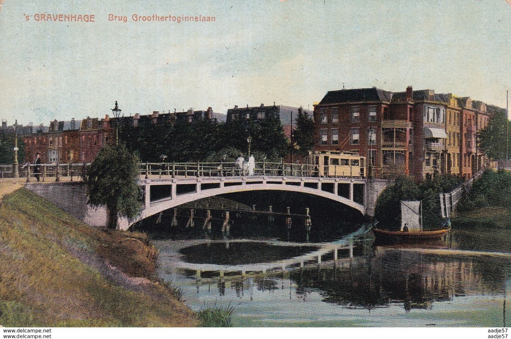 Netherlands Pays Bas Den Haag Brug Groothertoginnelaan Tramway 1916 - Tramways