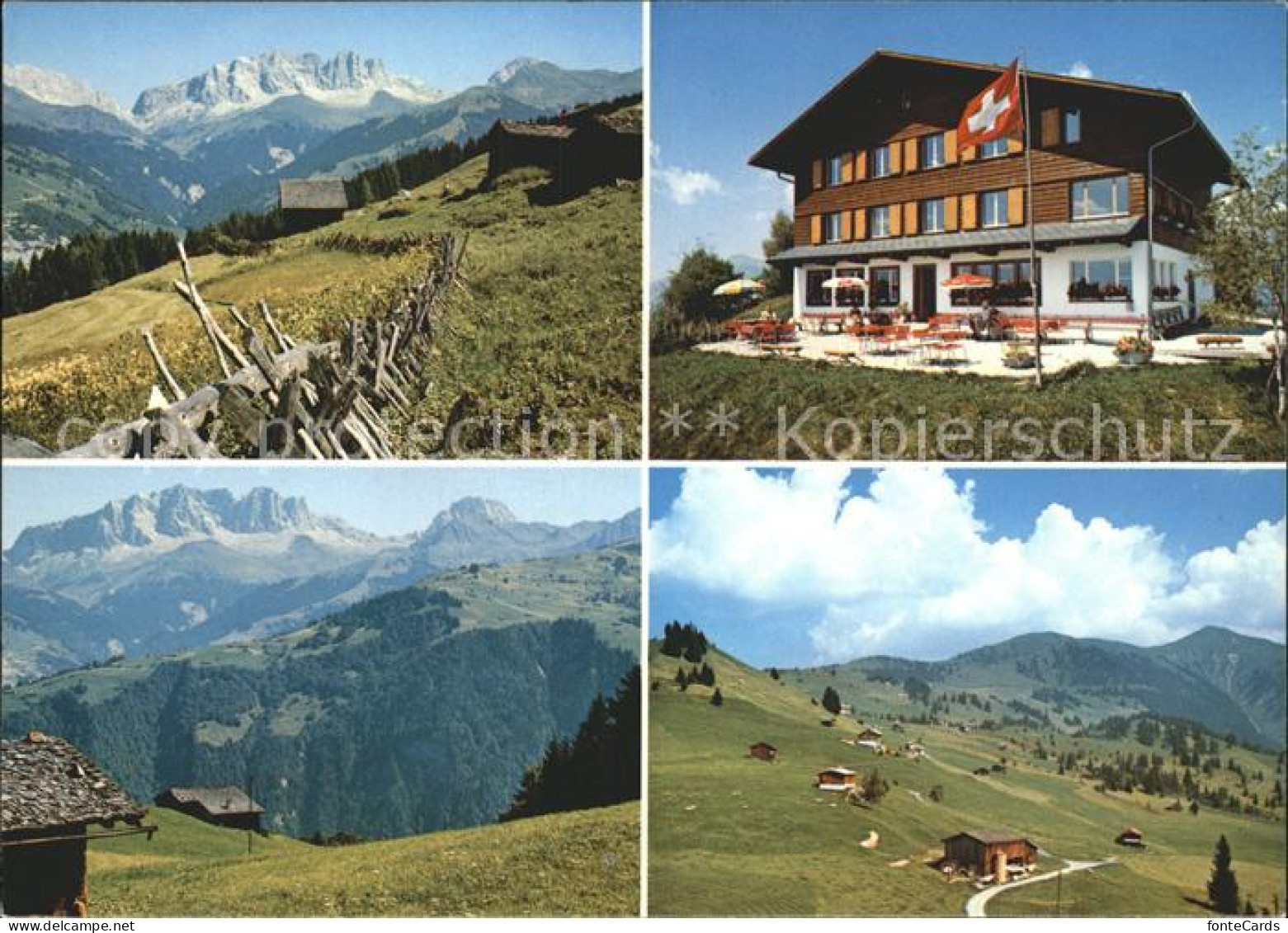 11891263 Schiers Berghaus Mottis Stels Mit Drusenfluh Sulzfluh Und Kreuz Schiers - Autres & Non Classés
