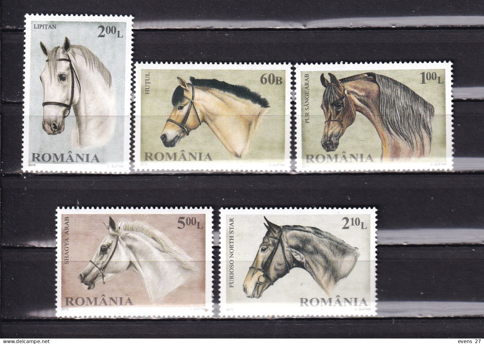 ROMANIA-2010-HORSES-MNH. - Ferme