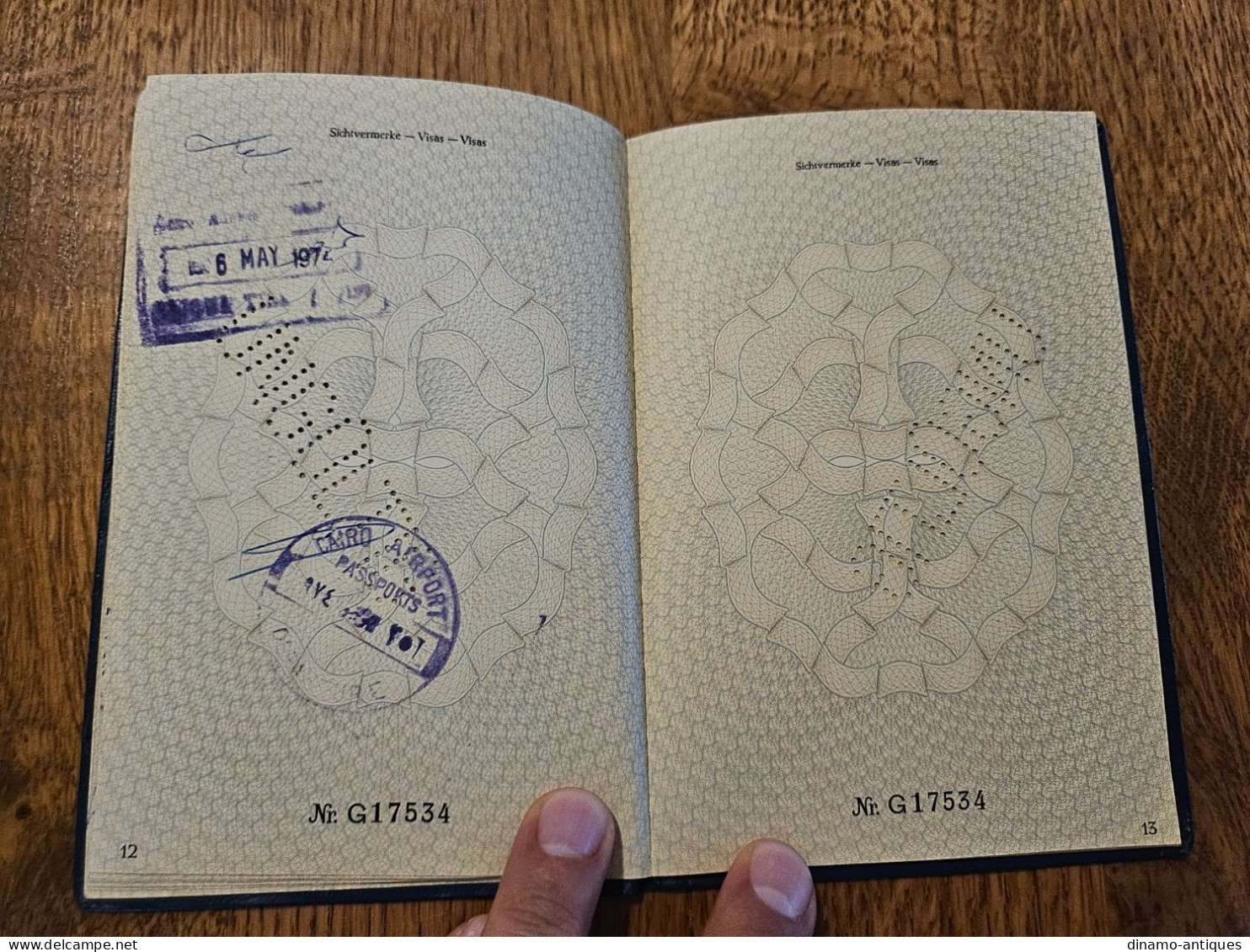 1973 Germany diplomatic passport passeport diplomatique diplomatenpass issued in Bonn - travel to Egypt Lebanon