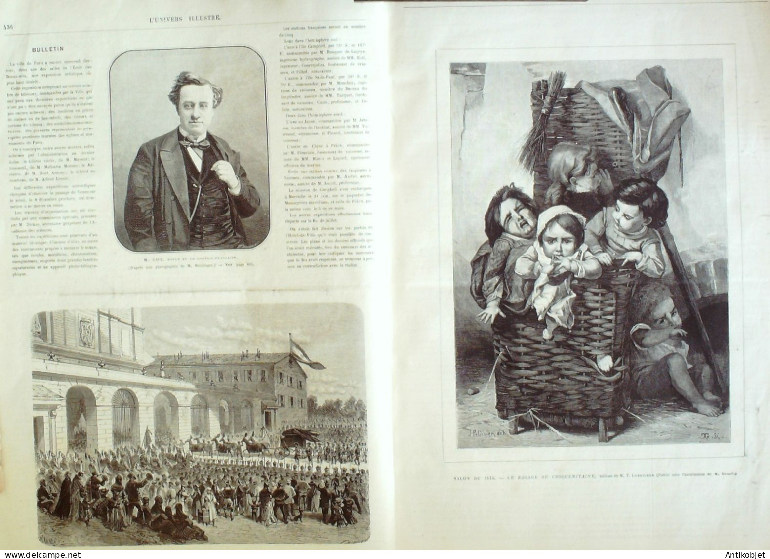 L'Univers Illustré 1874 N°1007 Belfort (90) Peña De Muro Concha Atocha Gérome Gladiateurs Russie Moscou Bartholdi - 1850 - 1899