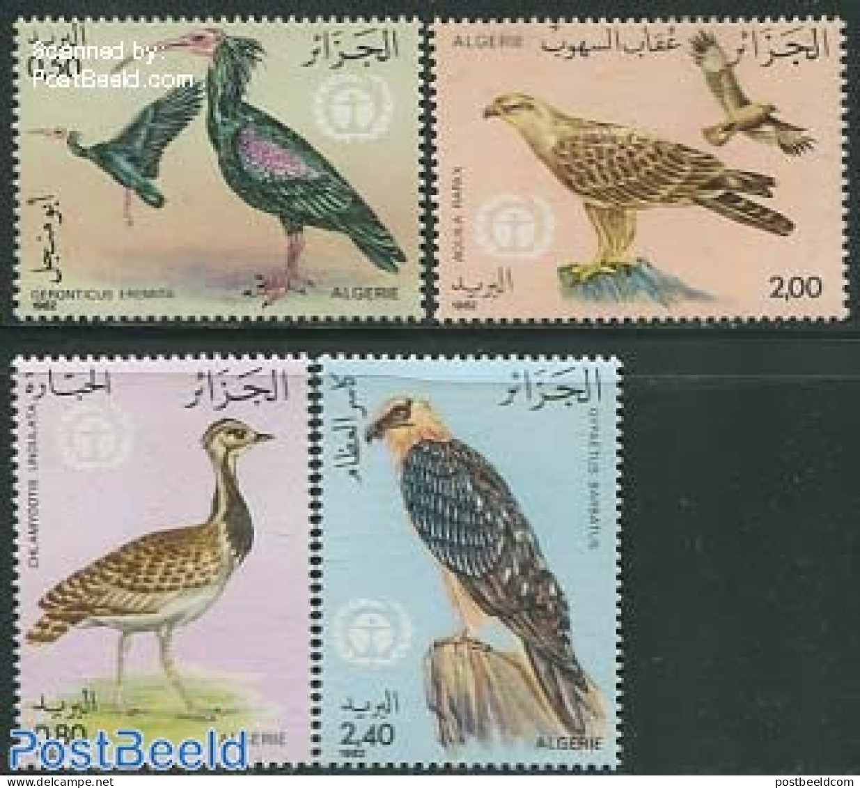 Algeria 1982 Birds 4v, Mint NH, Nature - Birds - Birds Of Prey - Unused Stamps
