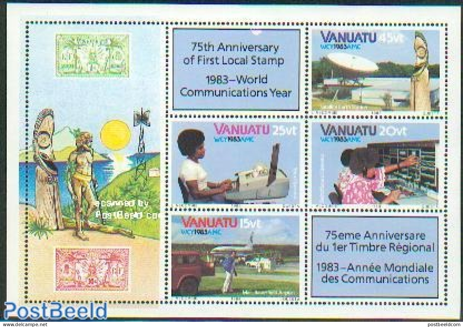 Vanuatu 1983 World Communication Year S/s, Mint NH, Science - Transport - Int. Communication Year 1983 - Telecommunica.. - Telecom