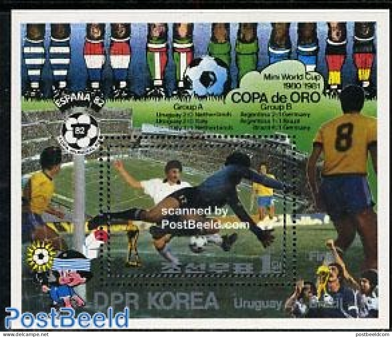 Korea, North 1981 Gold Cup Uruguay S/s, Mint NH, Sport - Football - Korea, North