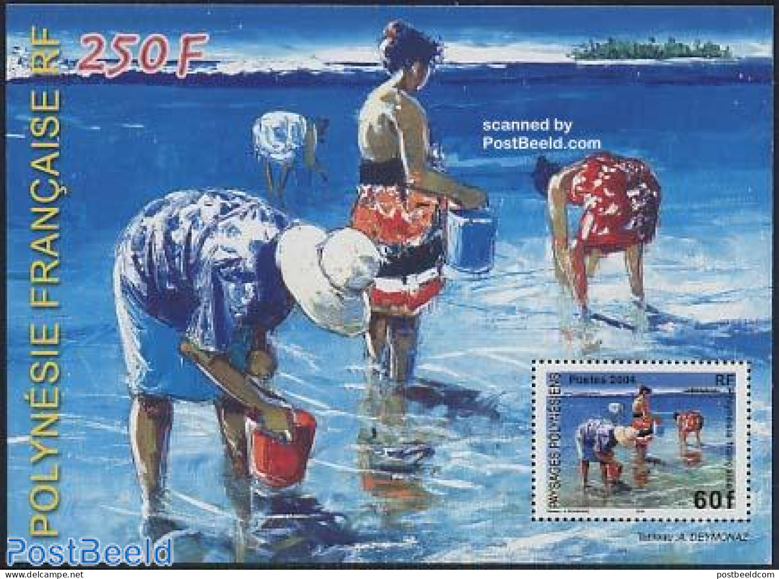French Polynesia 2004 Polynesian Views S/s, Mint NH, Nature - Fishing - Nuevos