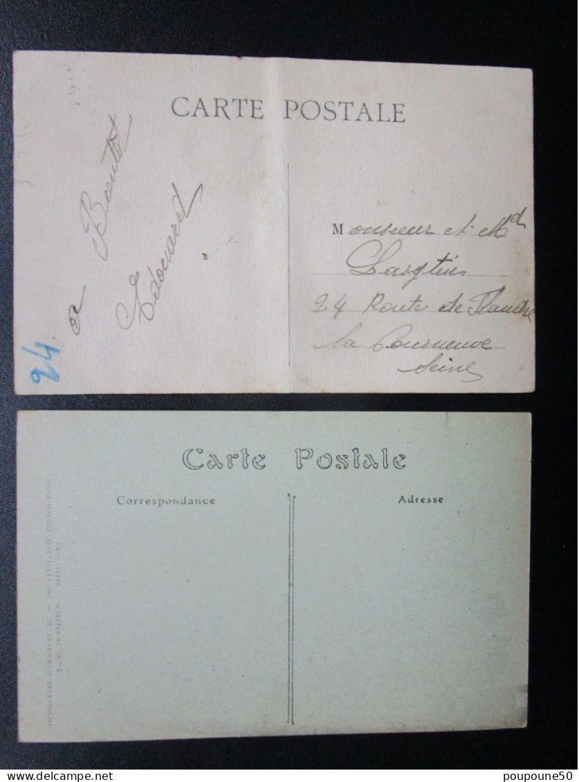 CPA 16  Charente SAINT MICHEL D'ENTRAIGUES - LOT DE 2 CARTES POSTALES église St Michel Paroisse St Ausonne 1910 - Angouleme