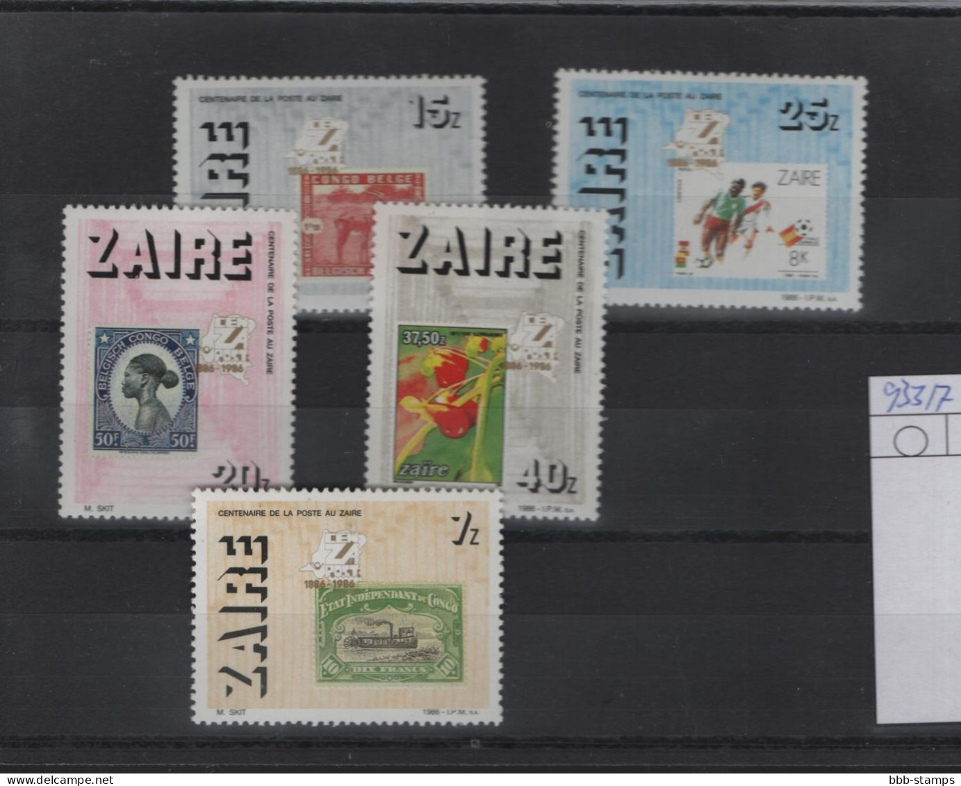 Kongo Kinshasa Michel Cat.No. Mnh/** 933/937pe Paul - Unused Stamps