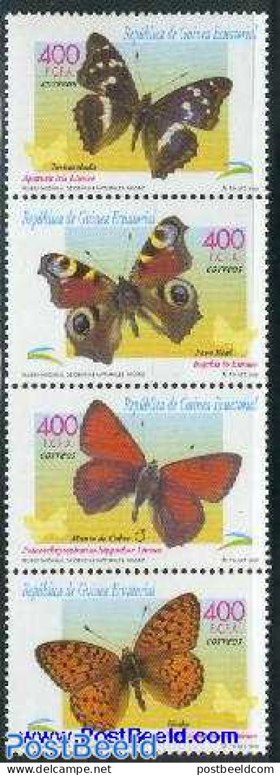 Equatorial Guinea 1999 Butterflies 4v [:::], Mint NH, Nature - Butterflies - Guinea Equatoriale