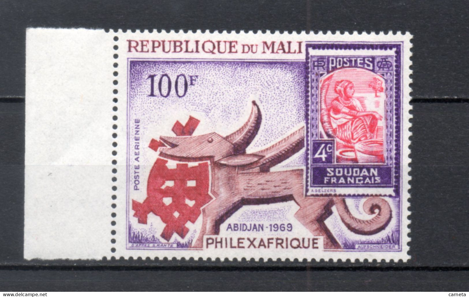 MALI  PA  N° 65    NEUF SANS CHARNIERE  COTE 3.00€   TIMBRE SUR TIMBRE EXPOSITION PHILATELIQUE - Mali (1959-...)