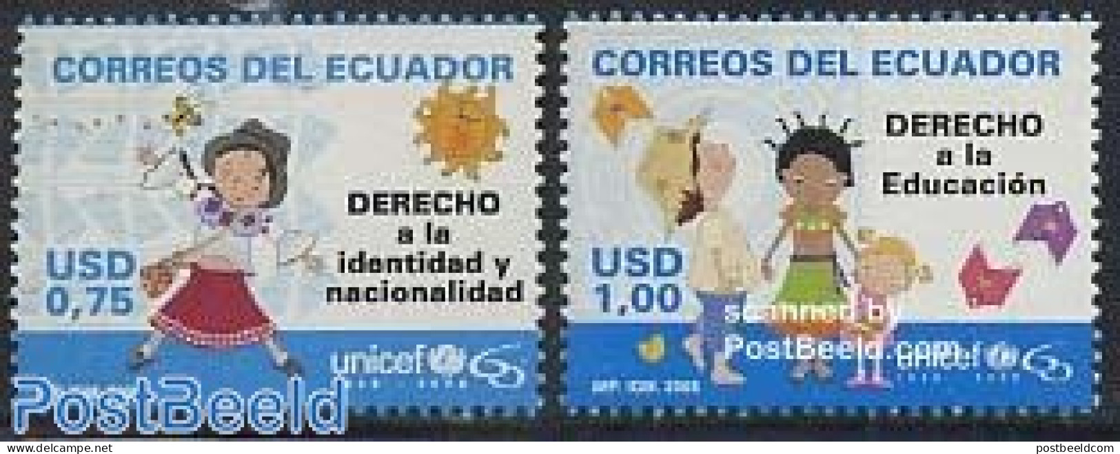 Ecuador 2006 UNICEF 2v, Mint NH, History - Unicef - Ecuador