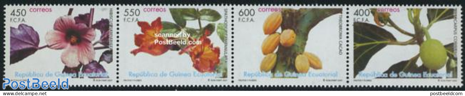 Equatorial Guinea 2007 Flowers & Fruit 4v [:::], Mint NH, Nature - Flowers & Plants - Fruit - Fruits