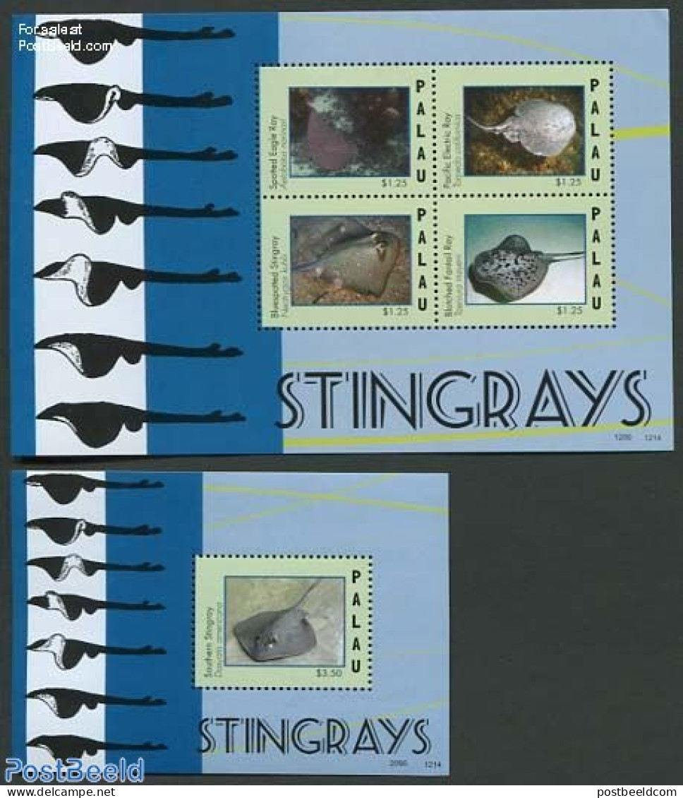 Palau 2012 Stingrays 2 S/s, Mint NH, Nature - Fish - Poissons