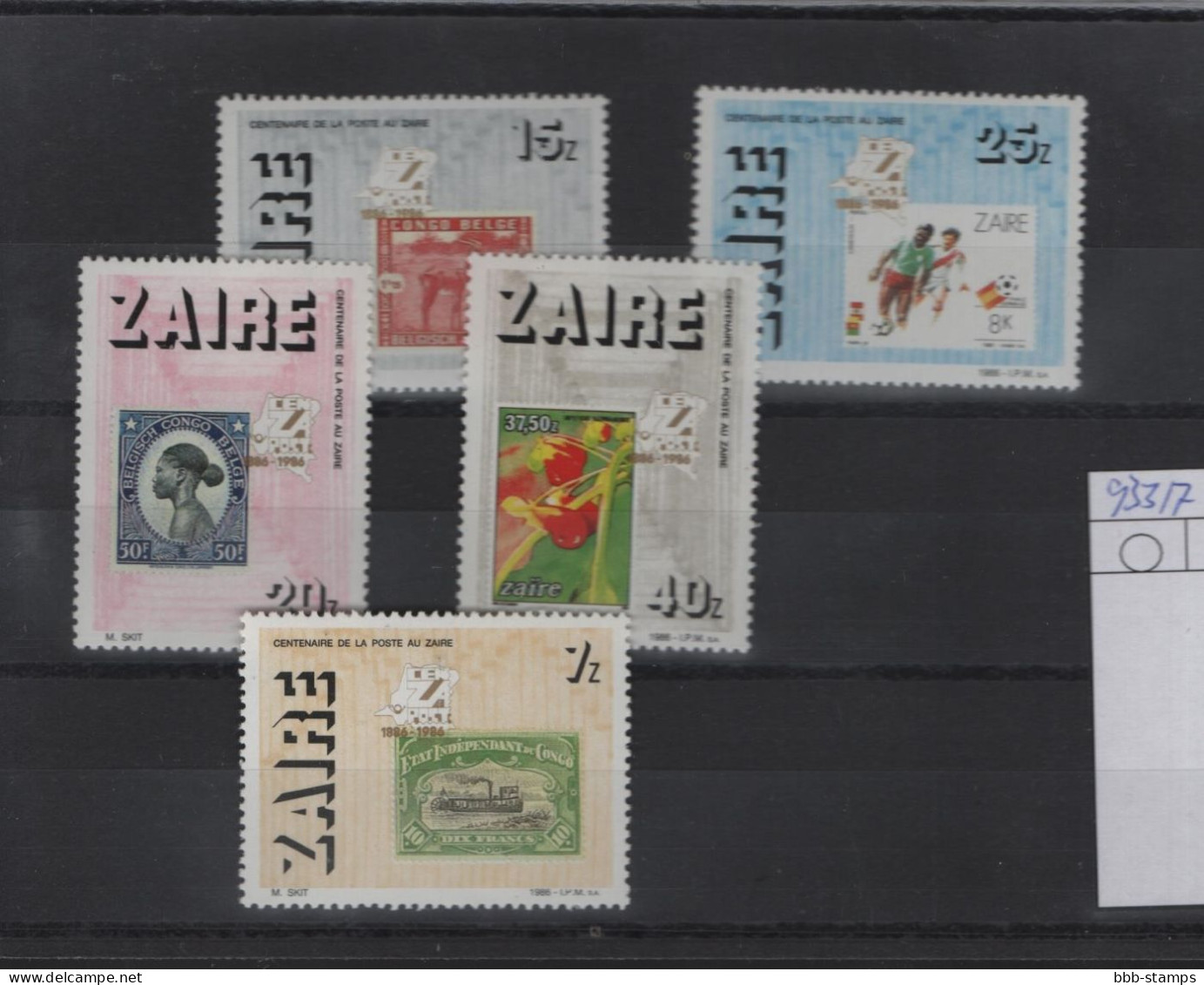 Kongo Kinshasa Michel Cat.No. Mnh/** 933/937 - Unused Stamps