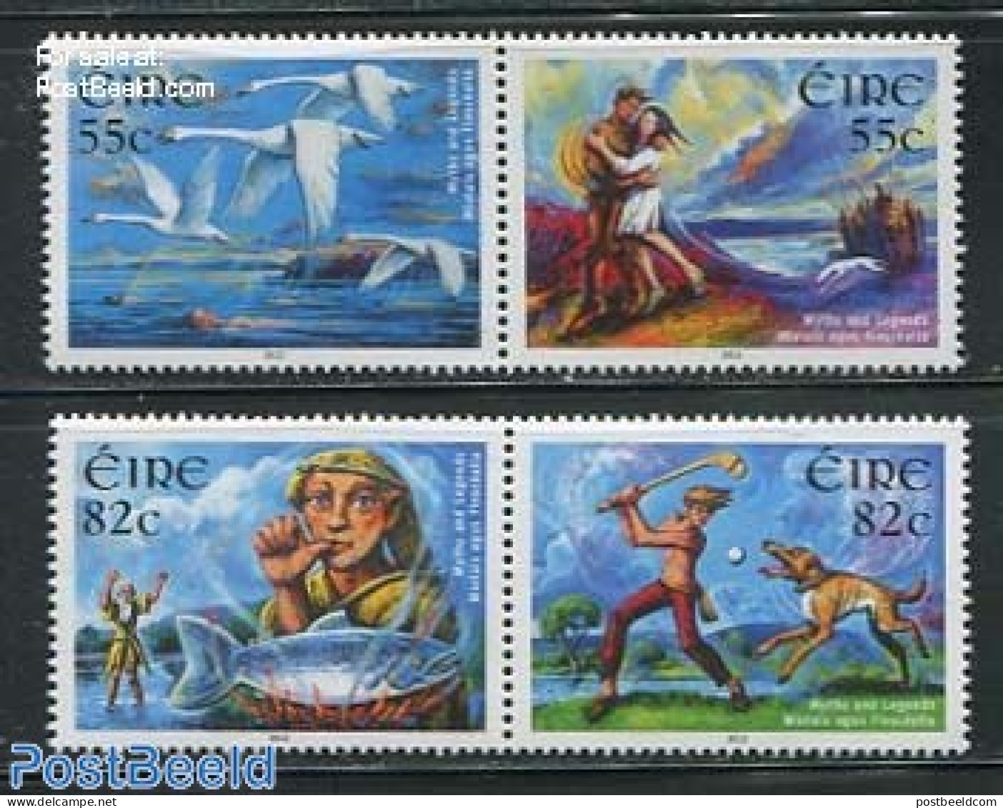 Ireland 2012 Myths & Legends 2x2v [:], Mint NH, Nature - Birds - Dogs - Fish - Art - Fairytales - Ungebraucht