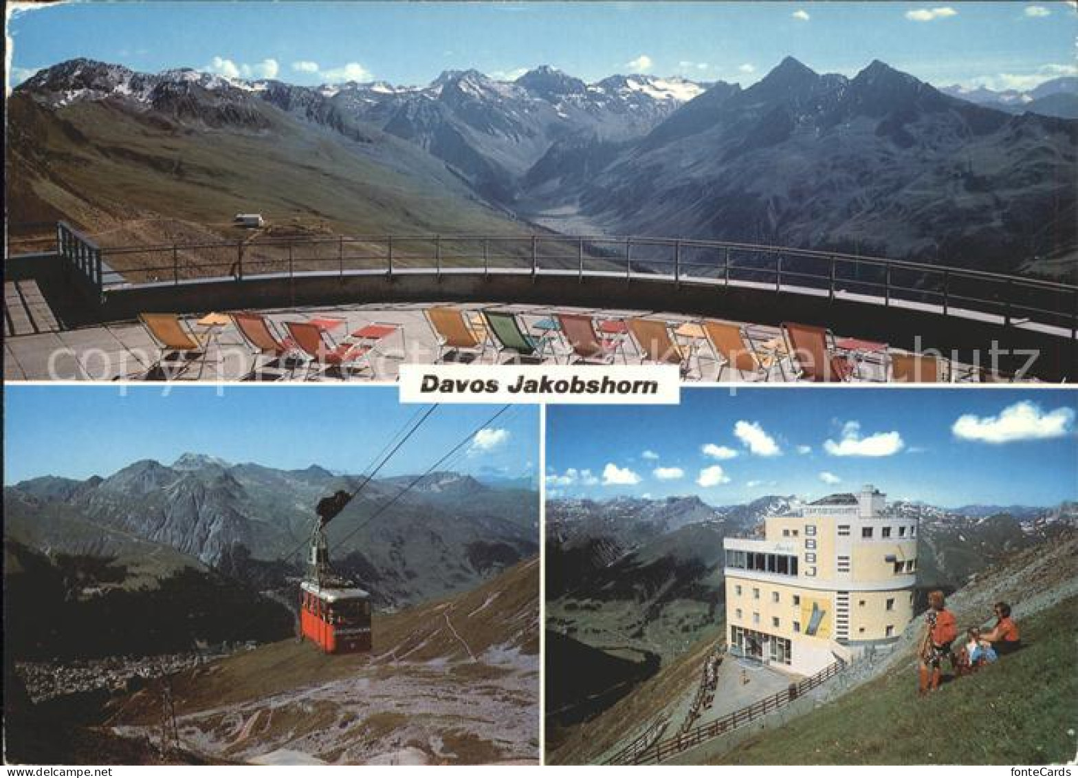 11891132 Davos GR Jakobshorn Luftseilbahn Sonnenterrasse Bergrestaurant Davos Pl - Autres & Non Classés