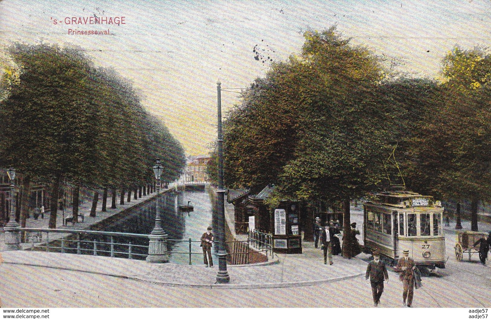 Netherlands Pays Bas Den Haag Prinsessewal Tramway 1911 - Tranvía