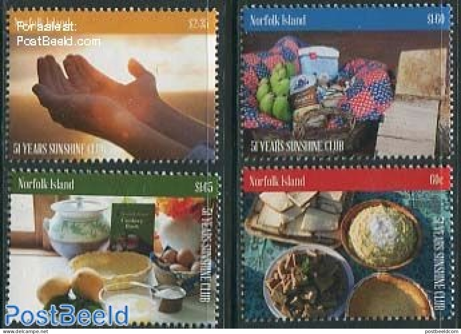 Norfolk Island 2012 51 Years Sunshine Club 4v, Mint NH, Health - Food & Drink - Ernährung