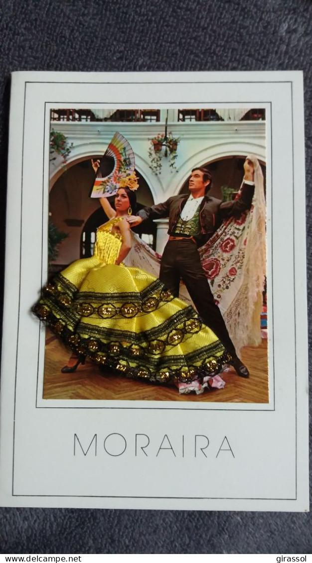 CARTE  BRODEE FOKLORE FOLKLORIQUE ESPAGNE ESPAGNOLE DANSE FLAMENCO ? MOREIRA - Bestickt