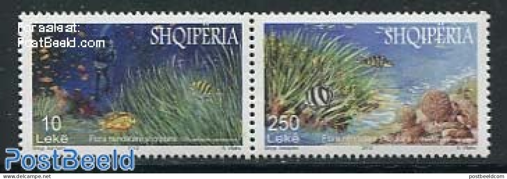 Albania 2012 Underwater Life 2v [:], Mint NH, Nature - Sport - Fish - Diving - Poissons