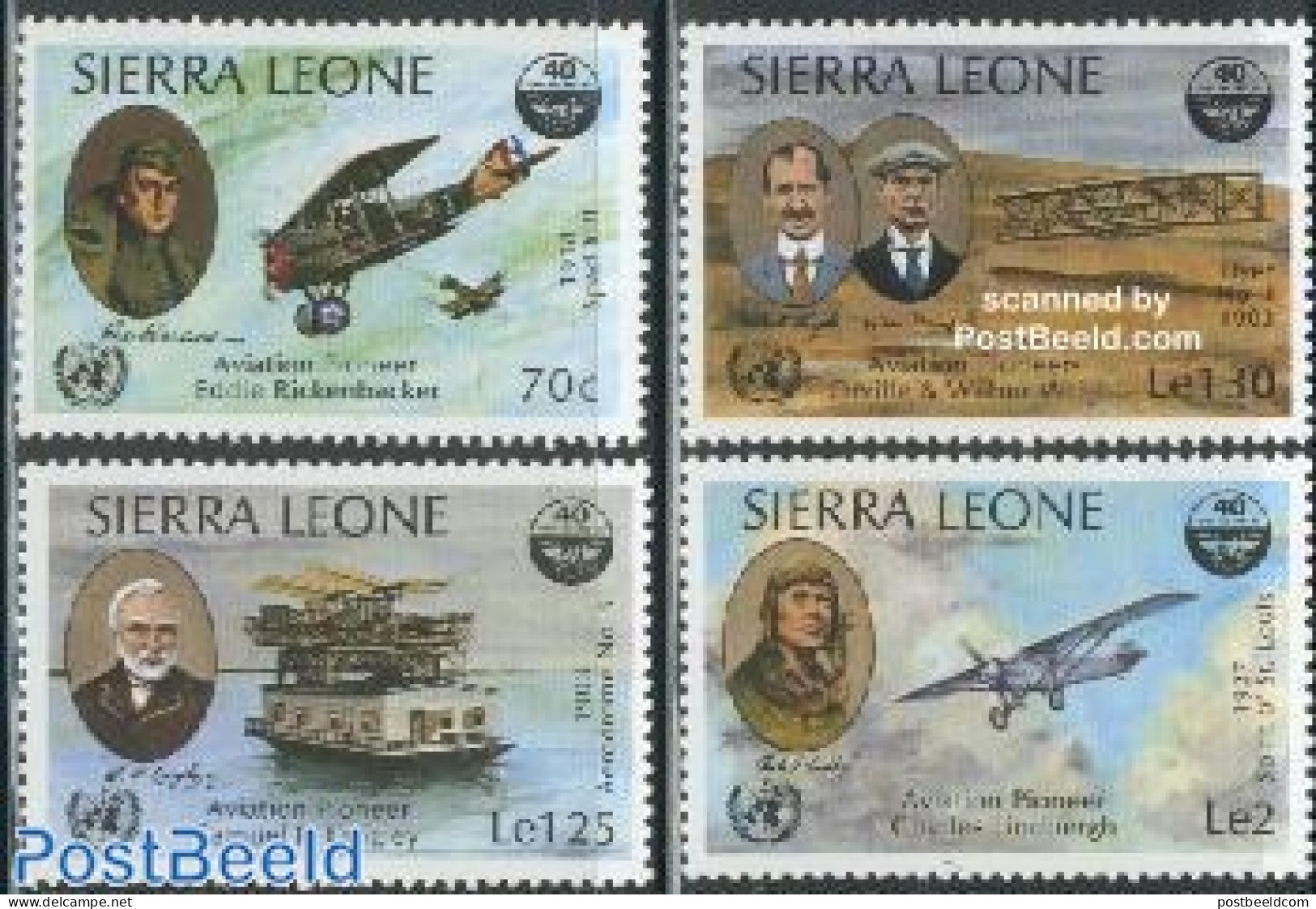 Sierra Leone 1985 I.C.A.O. 4v, Mint NH, Transport - Aircraft & Aviation - Ships And Boats - Airplanes
