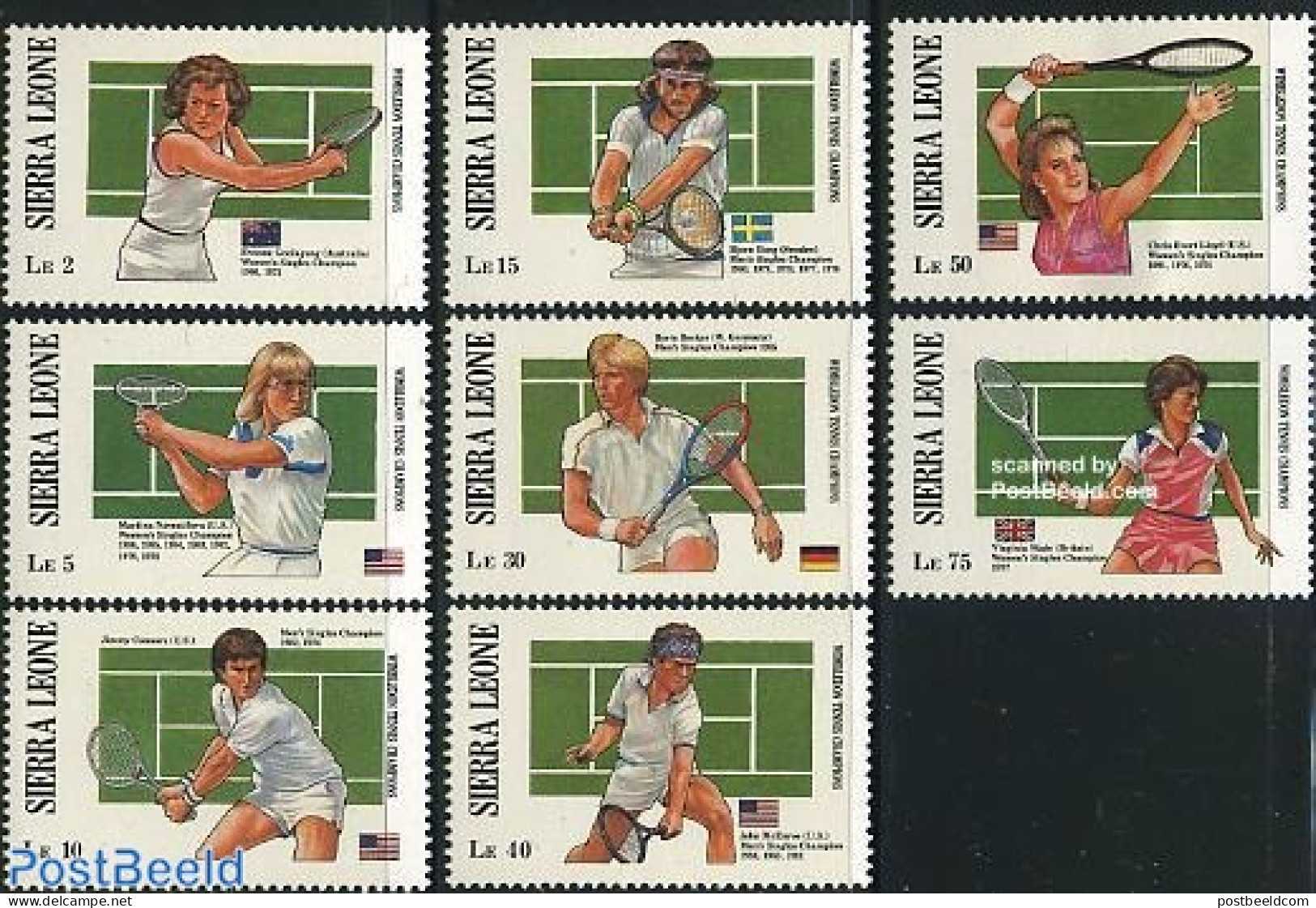 Sierra Leone 1987 Wimbledon 8v, Mint NH, Sport - Sport (other And Mixed) - Tennis - Tennis