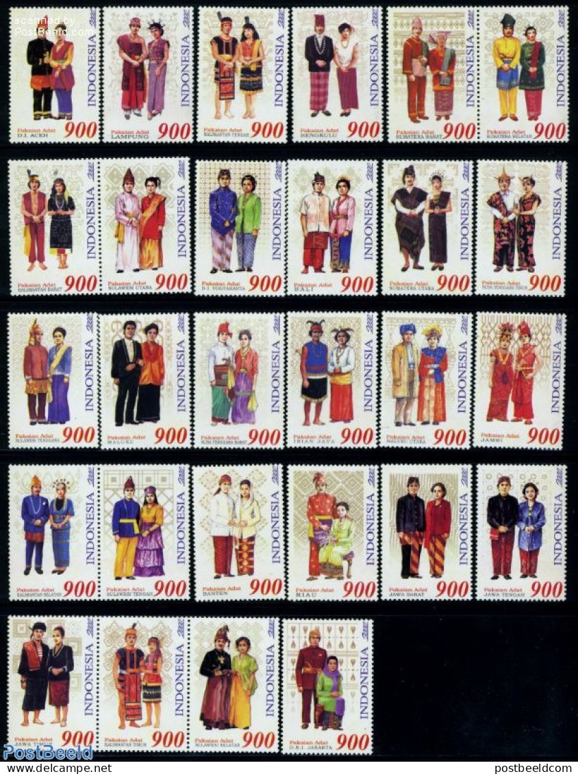 Indonesia 2000 Costumes 28v, Mint NH, Various - Costumes - Costumi