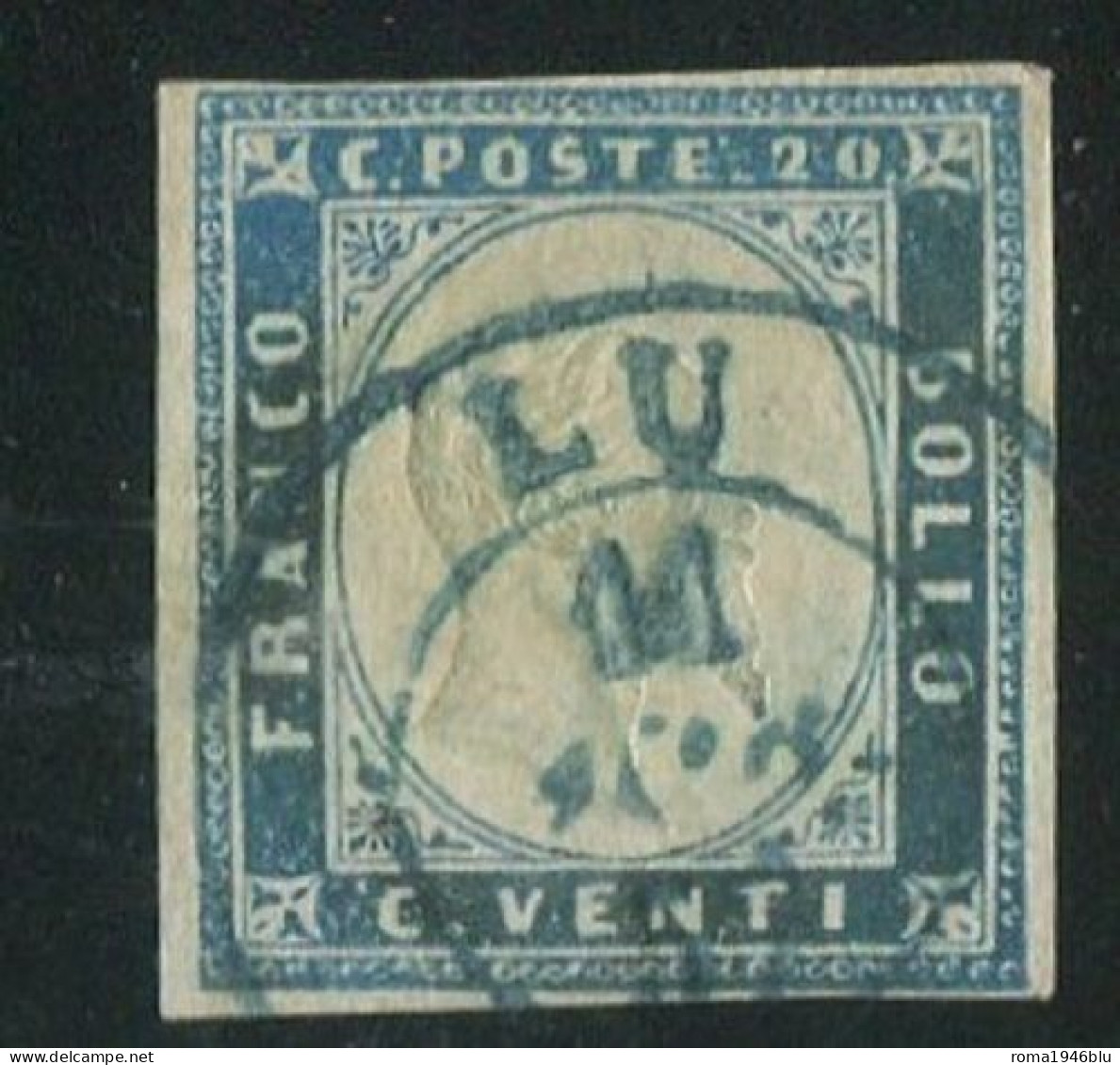 REGNO 1861 20 C. N.D.SASS. 15 F. CERT. DIENA E VACCARI - Usati