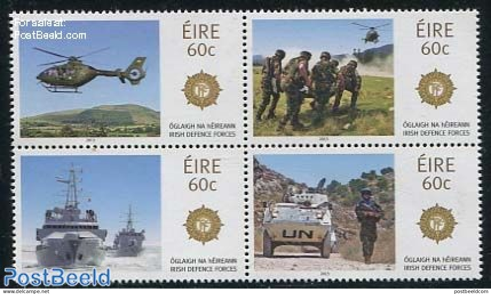 Ireland 2013 Defense Forces 4v [+], Mint NH, History - Transport - Militarism - United Nations - Helicopters - Ships A.. - Ungebraucht