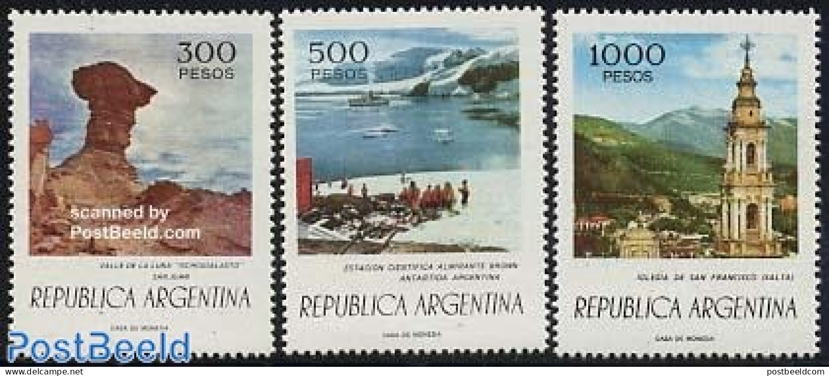 Argentina 1977 Definitives 3v, Normal Paper, Mint NH, Transport - Ships And Boats - Neufs