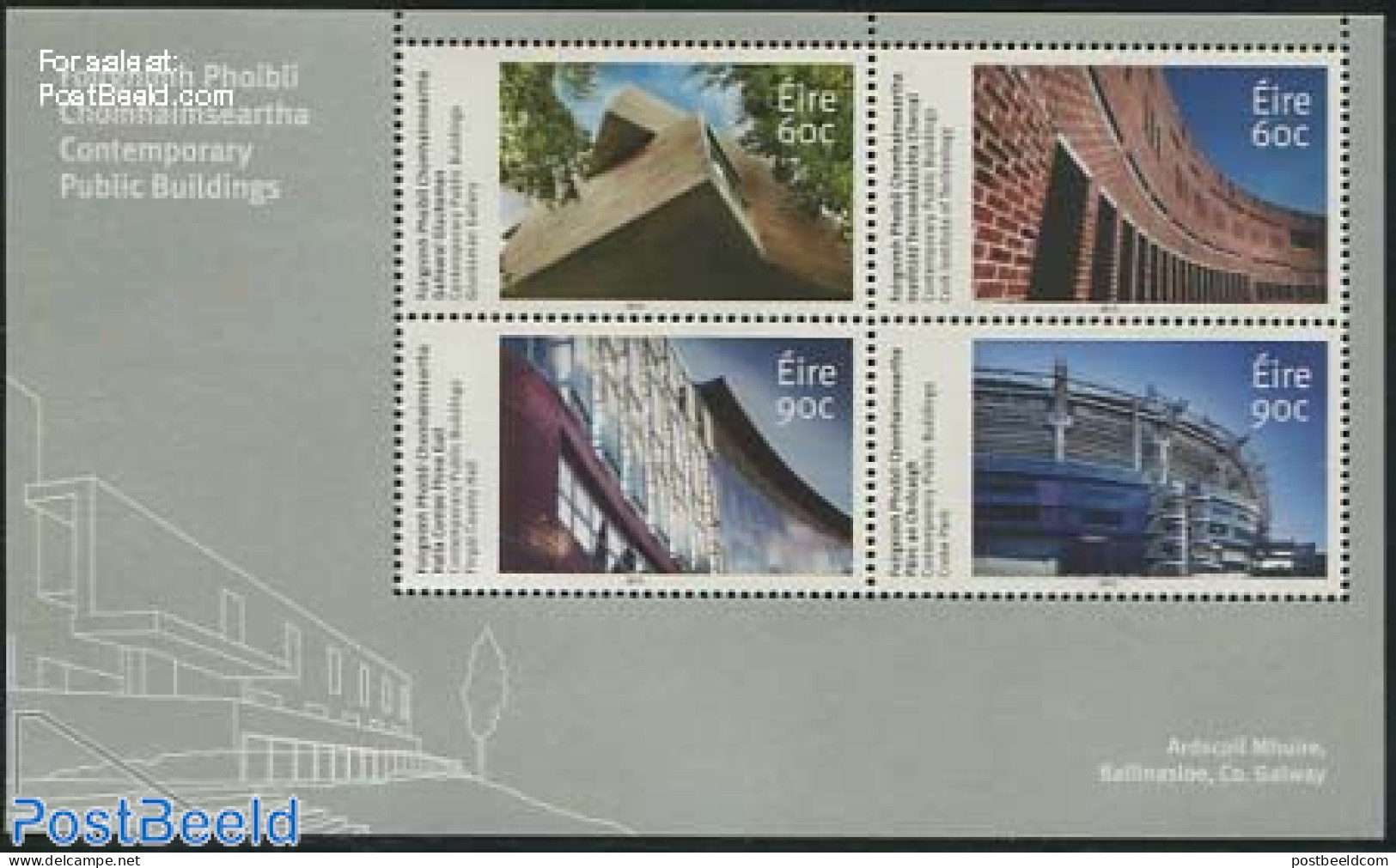 Ireland 2013 Modern Architecture S/s, Mint NH, Art - Modern Architecture - Unused Stamps