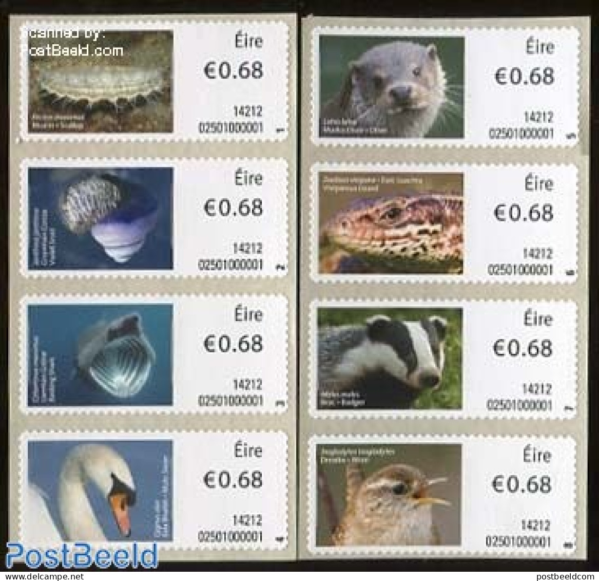 Ireland 2014 Animals 8v S-a, Mint NH, Nature - Animals (others & Mixed) - Birds - Fish - Reptiles - Shells & Crustaceans - Nuevos