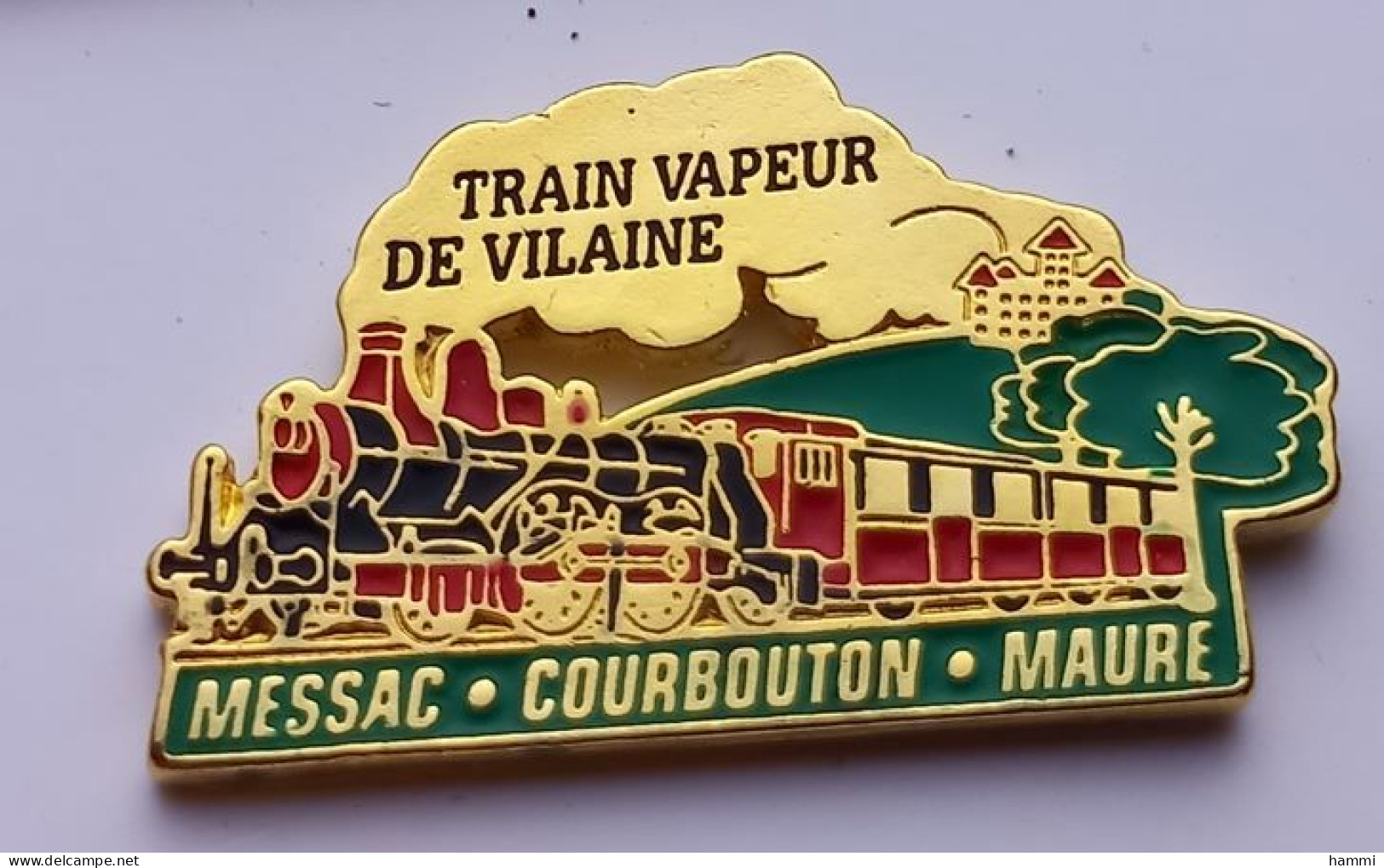 G246 Pin's SNCF TGV Locomotive Train Vapeur De Ile Et Vilaine Messac Courbouton Maure Achat Immédiat - TGV